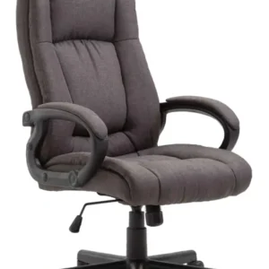 Fauteuil de bureau sur roulettes accoudoirs hauteur réglable en tissu gris ténébreux cadre plastique 10_0006935