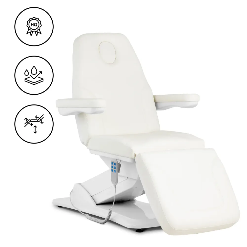 Fauteuil esthétique 150 kg 192 x 90 x 82 cm blanc 14_0008990 avec revêtement anti-rayures
