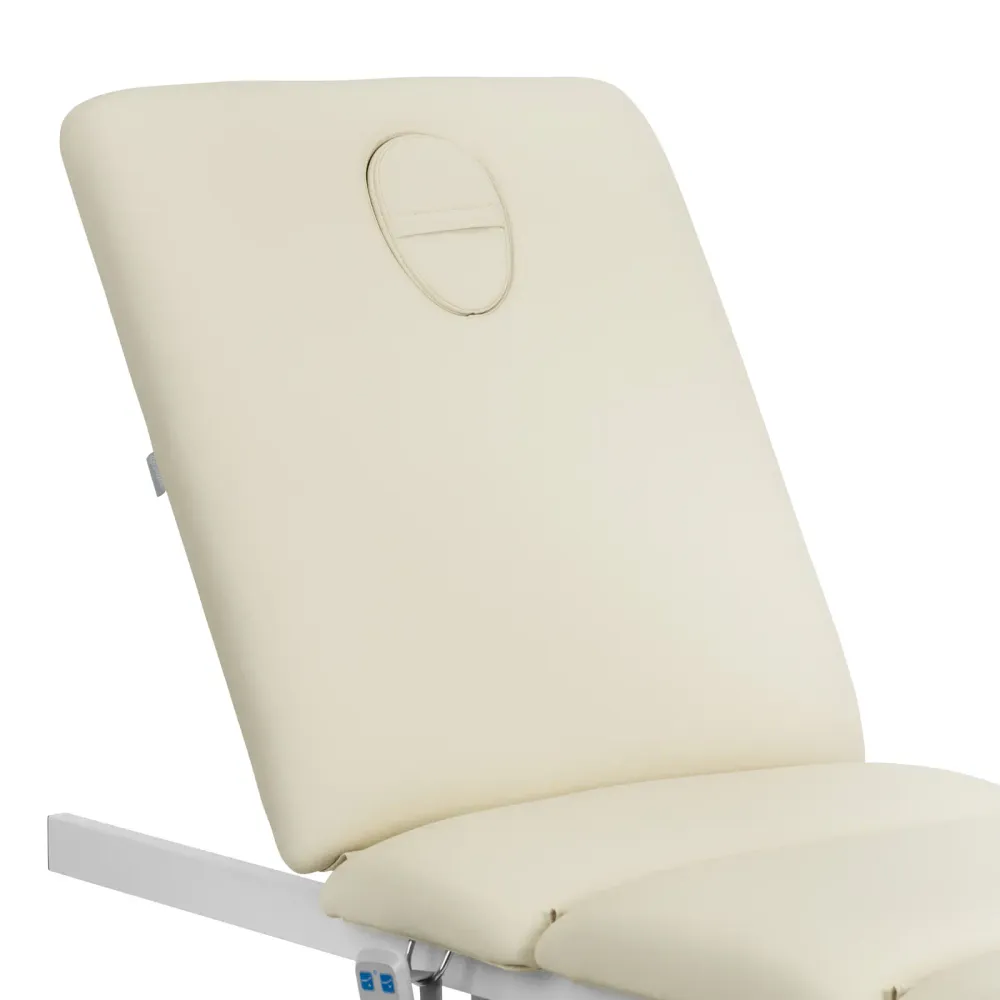 Fauteuil esthétique 300 watts 150 kg crème doré 14_0008997 avec compartiments intégrés