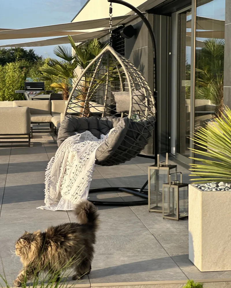 Fauteuil suspendu avec support ARSITA Gris