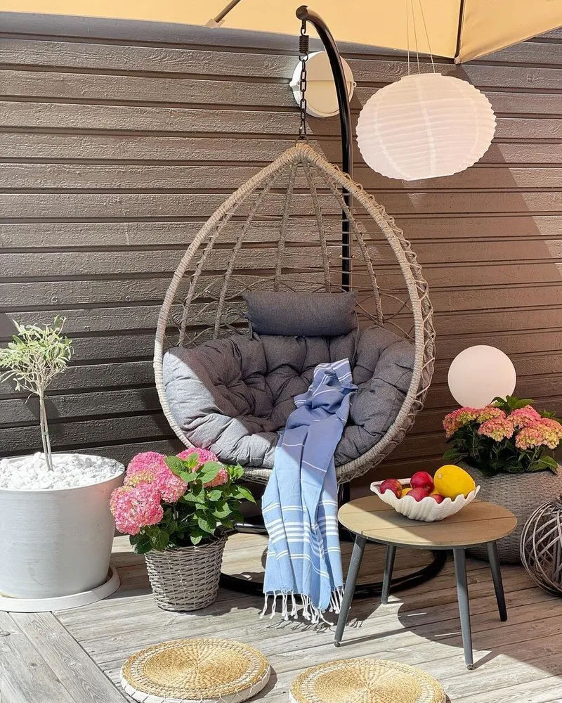Fauteuil suspendu avec support ARSITA Gris