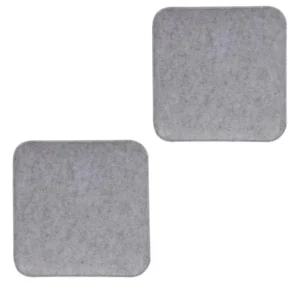 Lot de 2 coussins d'assise ROMEO pour chaises ou fauteuils de salle à manger ou bureau, galettes de chaise carrées en...