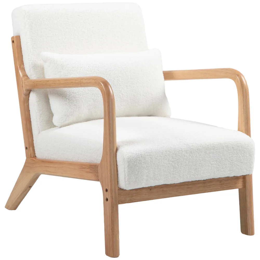 Organisateur de câbles Fauteuil de salon avec cadre en bois massif fauteuil lounge - assise profonde - accoudoirs - aspect...