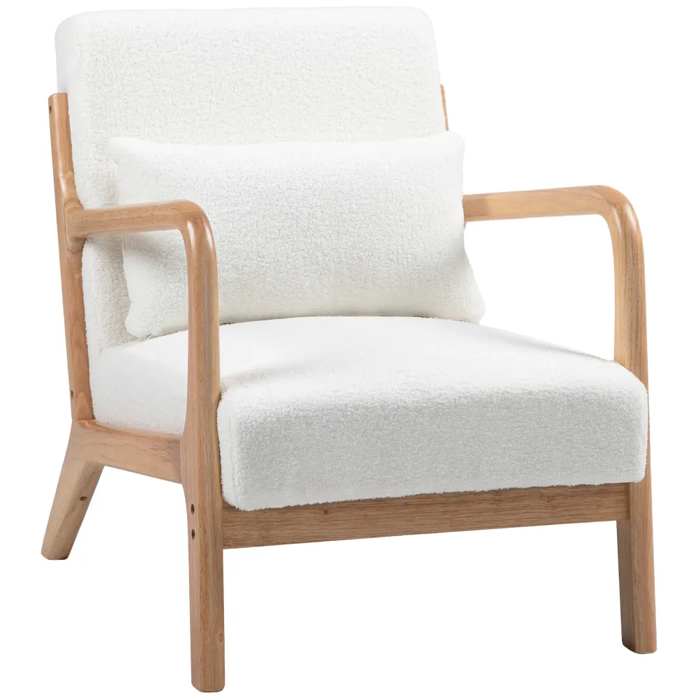 Organisateur de câbles Fauteuil de salon avec cadre en bois massif fauteuil lounge - assise profonde - accoudoirs - aspect...