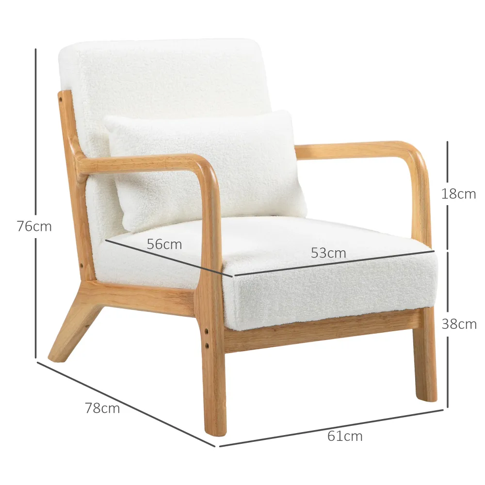Organisateur de câbles Fauteuil de salon avec cadre en bois massif fauteuil lounge - assise profonde - accoudoirs - aspect...