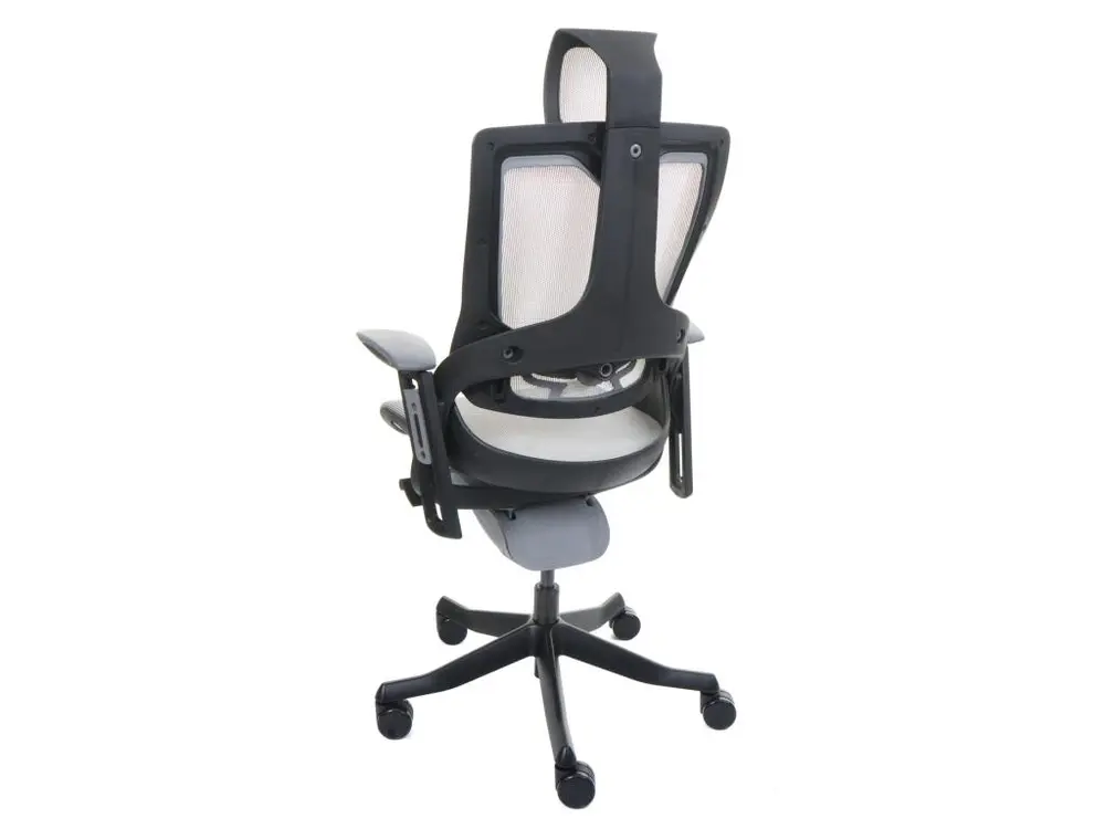 Protection de bord Chaise de bureau MERRYFAIR Adelaide, blanc-gris, piétement noir