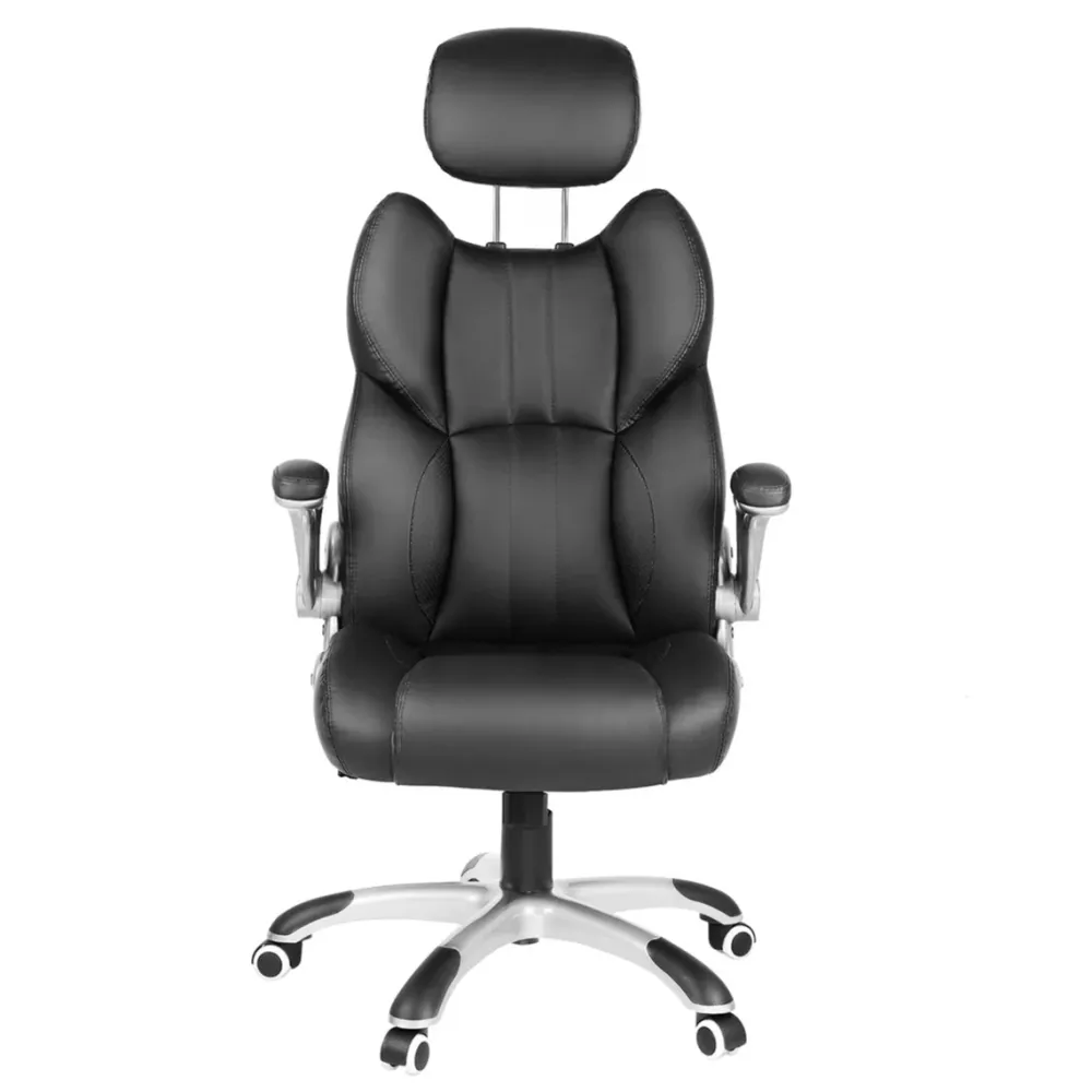 Siège de bureau pivotant fauteuil ergonomique avec accoudoirs pliables piètement en étoile en polyamide charge maximale 15...