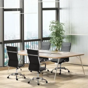 Vinsetto Fauteuil de bureau direction réglable pivotant 360° fonction bascule verrouillable piètement chromé accoudoirs ta...