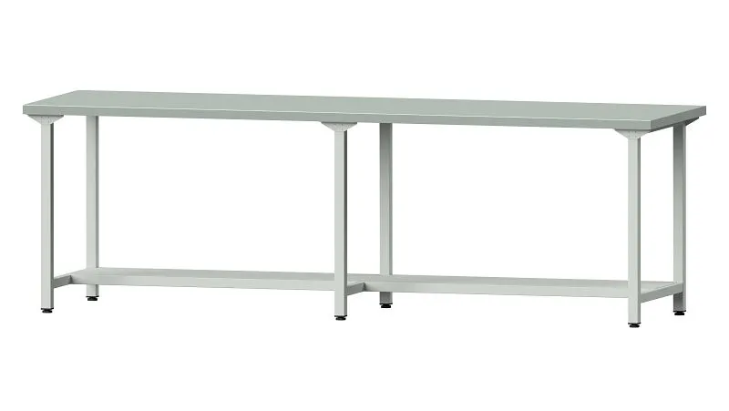 Bancs de travail ANKE table de travail exemple 191 2800 x 800 x 890 mm RAL 7035 ZBP 40 mm 401.461 magasiner à bas prix