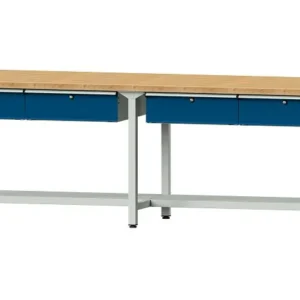 Bancs de travail ANKE table de travail exemple 195 2800 x 800 x 840 mm RAL 7035/5010 BMP 40 mm 401.480 choisir à bas prix