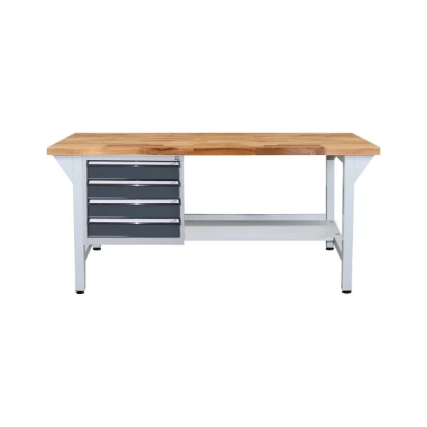 Etabli ADB avec caisson à tiroirs-4 tiroirs H850xL1500xP750mm RAL 7035 42672 se procurer à bas prix