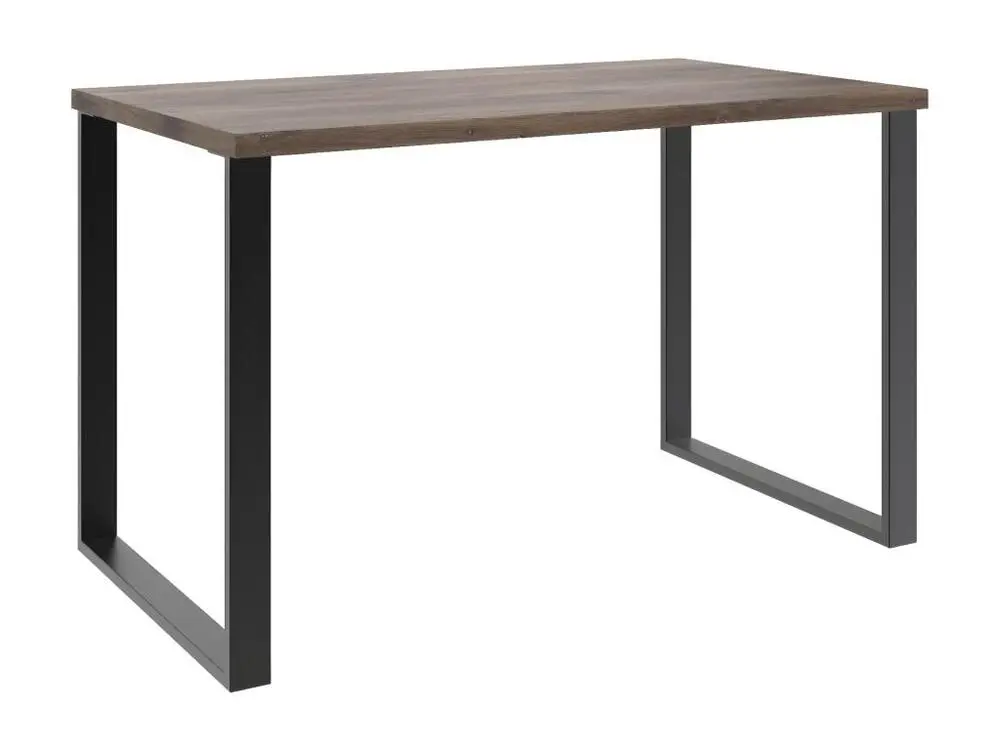 Meuble de bureau coloris Imitation chêne Flagstaff, corps graphite - L. 120 x H. 75 x P. 70 cm pour travaux manuels