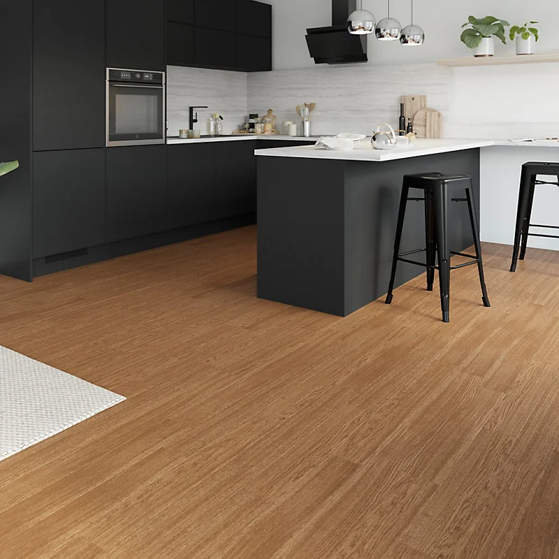 Parquet massif à coller Dryby M en frêne huilé blond fonctionne avec pièces humides