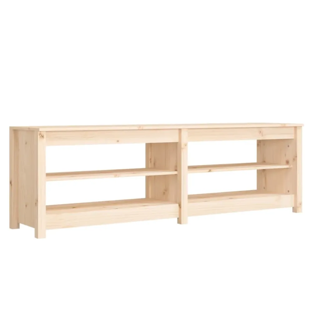 Ruban de masquage Banc à chaussures bottes commode étagère meuble entrée rangement 160 x 36,5 x 50 cm bois de pin massif m...