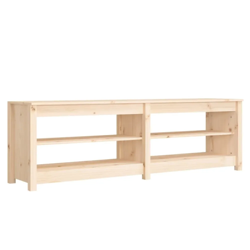 Ruban de masquage Banc à chaussures bottes commode étagère meuble entrée rangement 160 x 36,5 x 50 cm bois de pin massif m...