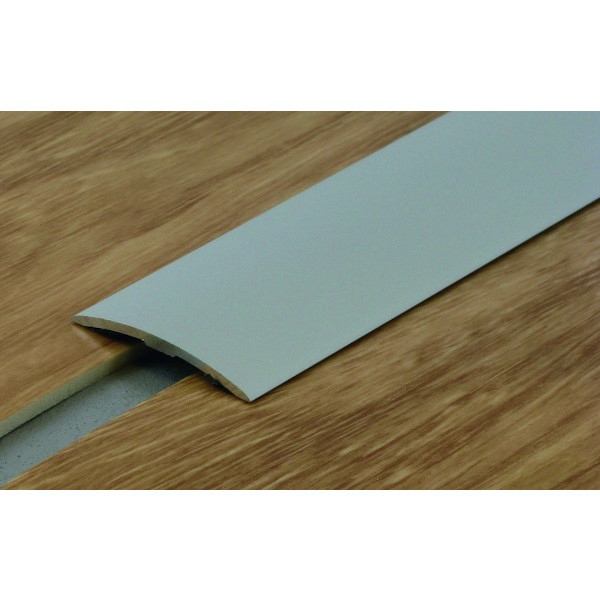 Seuil plat Aluminium anodisé adhésif naturel - Largeur : 40 mm - Longueur : 2,7 mm - DINAC