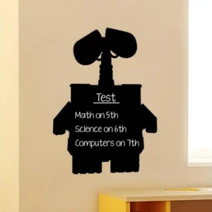 Agenda étudiant Sticker ardoise tableau noir - stickers muraux adhésif effaçable - SILHOUETTE ROBOT - 115x80cm