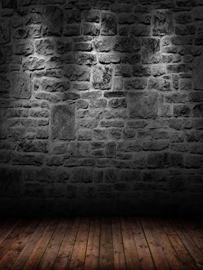 Toile de fond de studio photo mur mur brique grunge noir GC-52