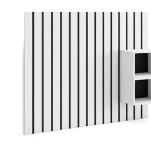 Tête de lit, 133x107x3 cm, Lit de 80,90,110 cm, Panneaux Muraux, Blanc Édition limitée