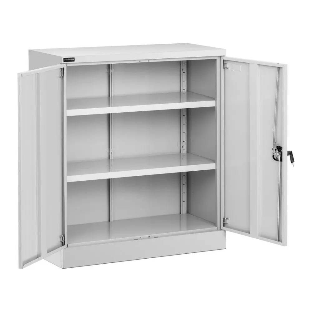 Armoire de bureau métallique acier 102 cm gris 14_0000461 pour Salles de Réunion