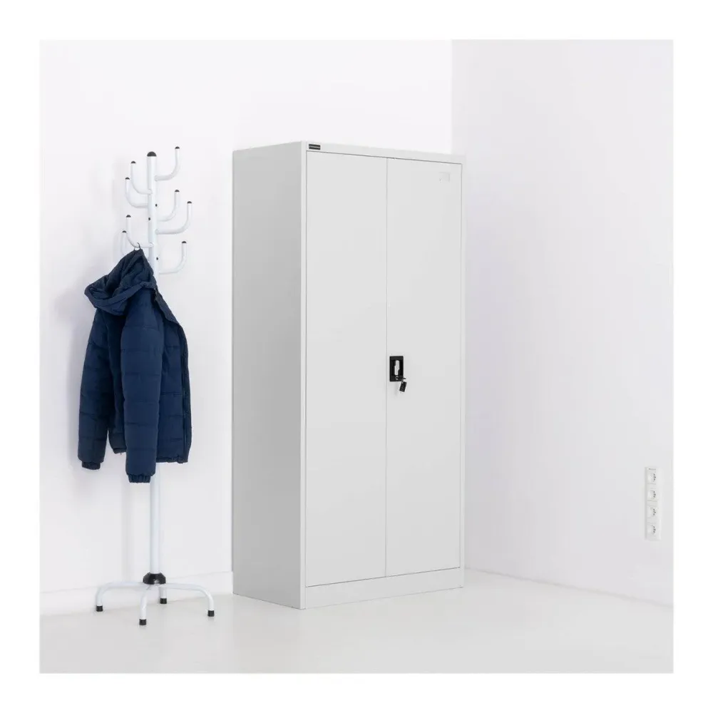 Armoire de bureau métallique acier 102 cm gris 14_0000461 pour Salles de Réunion