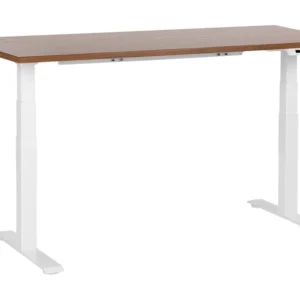 Verstelbaar bureau Elektrisch Donkere houtkleur DESTINES avec Support de Plafond
