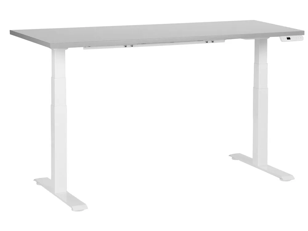 Verstelbaar bureau Elektrisch Lichtgrijs DESTINES avec Garantie 2 Ans