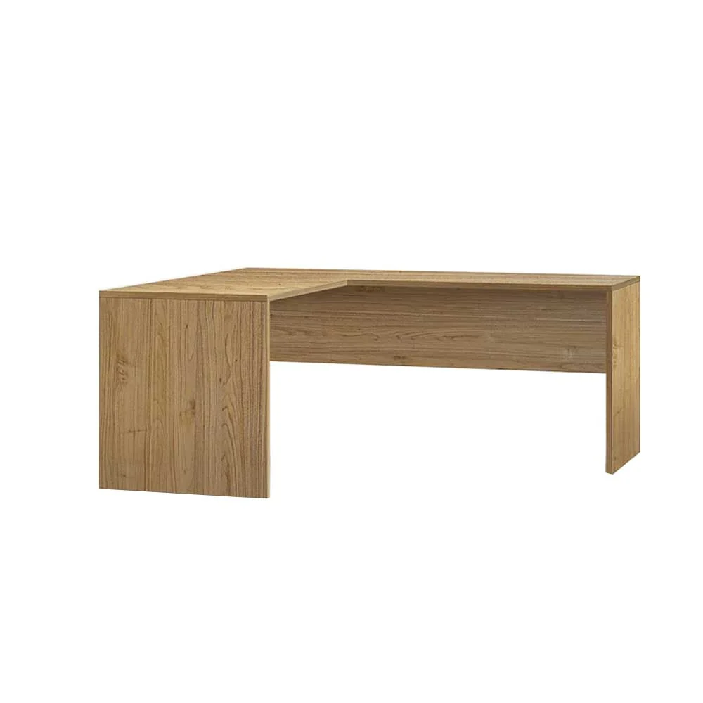 Bureau d'angle gauche avec plateau de surface anti-rayures à haute densité de 180 cm finition Noyer Stelvio par Sarmog Set...