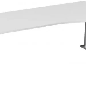 Bureau PC geramöbel à droite réglable en hauteur panneau de pied C en option 2000x1000x680-820 gris évident/argent N-64731...