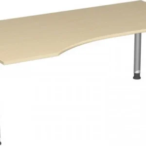 Bureau PC geramöbel gauche réglable en hauteur 1800x1000x680-800 hêtre/argent S-555306-BS se fournir à bas prix