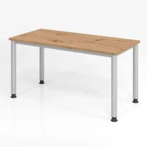 Bureau Hammerbacher HS614 140 x 67 cm plateau : chêne noueux épaisseur 25 mm chant ABS 2 mm forme rectangulaire VHS614/R/S...