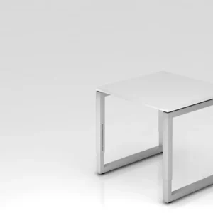 Bureau Hammerbacher O-foot carré 80x80cm blanc forme rectangulaire avec plateau flottant VRS08/W/S choisir à bas prix