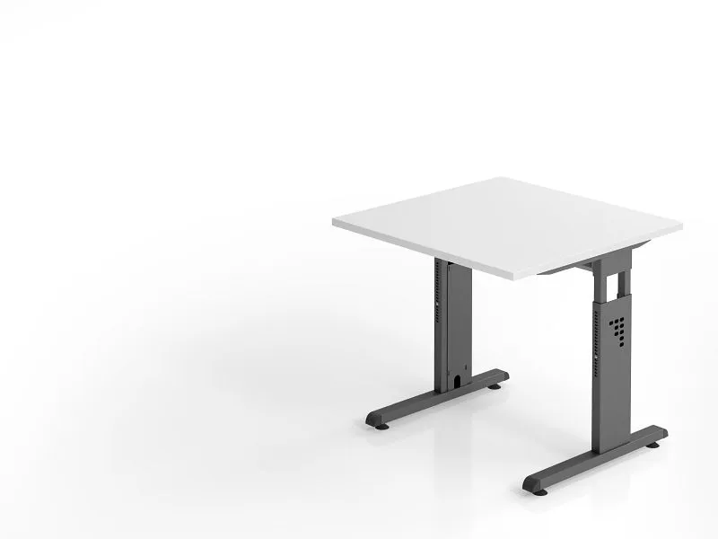 Bureau Hammerbacher OS08 80 x 80 cm plateau : blanc épaisseur 25 mm chant ABS 2 mm forme rectangulaire VOS08/W/G choisir à...