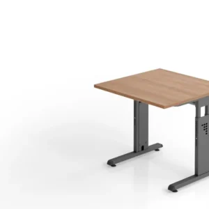 Bureau Hammerbacher OS08 80 x 80 cm plateau : noyer épaisseur 25 mm chant ABS 2 mm forme rectangulaire VOS08/N/G obtenir à...