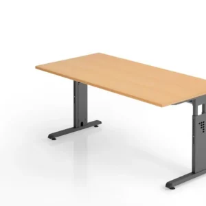 Bureau Hammerbacher OS16 160 x 80 cm plateau : hêtre épaisseur 25 mm chant ABS 2 mm forme rectangulaire VOS16/6/G prendre...
