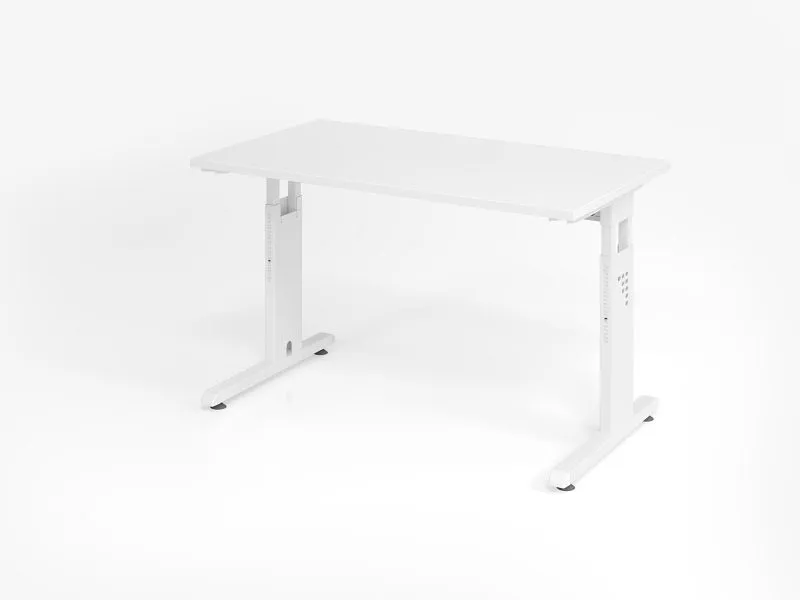 Bureau Hammerbacher OS612 120 x 67 cm plateau : blanc épaisseur 25 mm chant ABS 2 mm forme rectangulaire blanc VOS612/W/W...