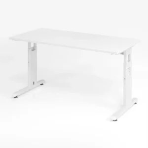 Bureau Hammerbacher OS614 140 x 67 cm plateau : blanc épaisseur 25 mm chant ABS 2 mm forme rectangulaire blanc VOS614/W/W...