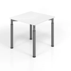 Bureau Hammerbacher YS08 80 x 80 cm plateau : blanc épaisseur 25 mm chant compact en ABS forme rectangulaire graphite VYS0...