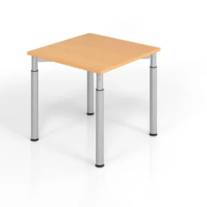 Bureau Hammerbacher YS08 80 x 80 cm plateau : hêtre épaisseur 25 mm chant dense en ABS forme rectangulaire argent VYS08/6/...