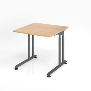 Bureau Hammerbacher ZS08 80 x 80 cm plateau : chêne épaisseur 25 mm chant fort en ABS forme rectangulaire graphite VZS08/E...