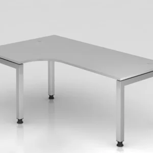 Hammerbacher table d'angle pied en U carré 200x120cm 90° gris forme d'angle 90° plateau flottant VJS82/5...