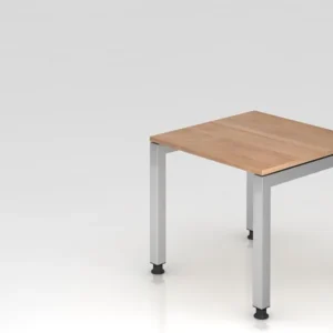 Élégant Design Ergonomique Bureau Hammerbacher pied U carré 80x80cm noyer forme rectangulaire plateau flottant VJS08/N/S c...