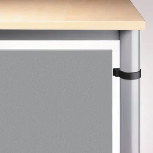 Paravent argenté Hammerbacher H=40 cm pour équerres d'angle fixé au pied de table à l'aide de plastique...