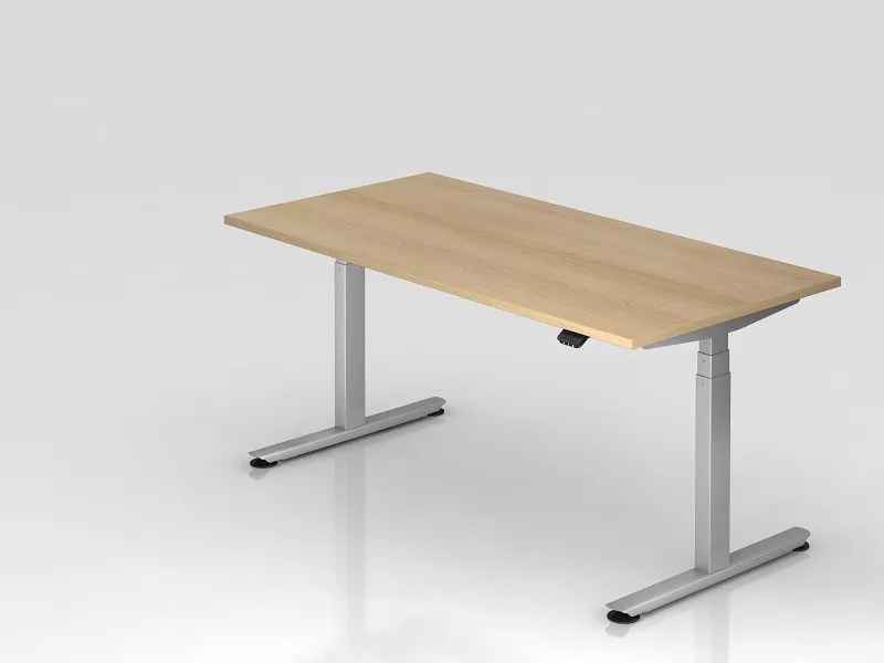 Porte-stylos magnétique Bureau Hammerbacher VXDLB16 160 x 80 cm plateau : chêne épaisseur 25 mm chant ABS 2 mm forme recta...