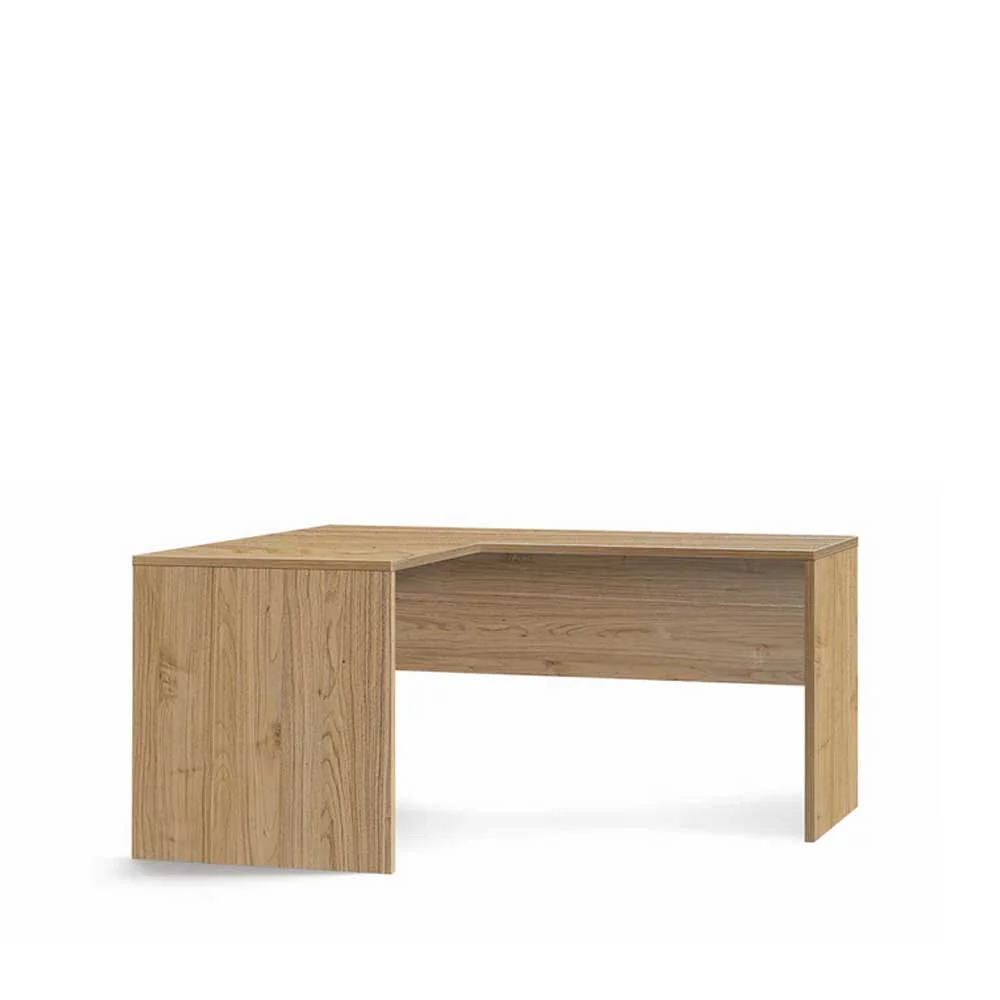 Support pour écran Bureau d'angle gauche avec plateau de surface anti-rayures à haute densité de 160 cm finition Noyer Ste...