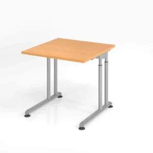 Support pour écran Bureau Hammerbacher ZS08 80 x 80 cm plateau : hêtre épaisseur 25 mm chant épais en ABS forme rectangula...