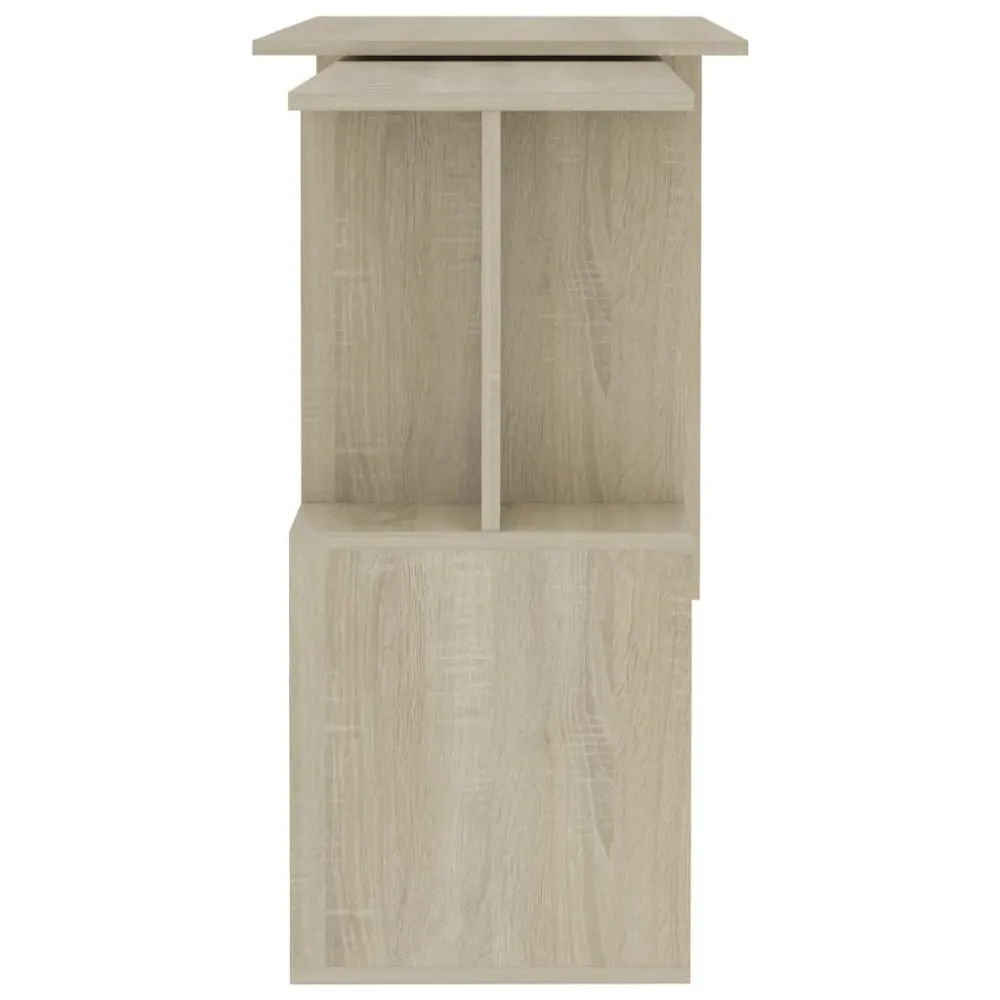 Support pour écran Bureau table poste de travail meuble d'ordinateur informatique étude d'angle chêne sonoma 200 x 50 x 76...