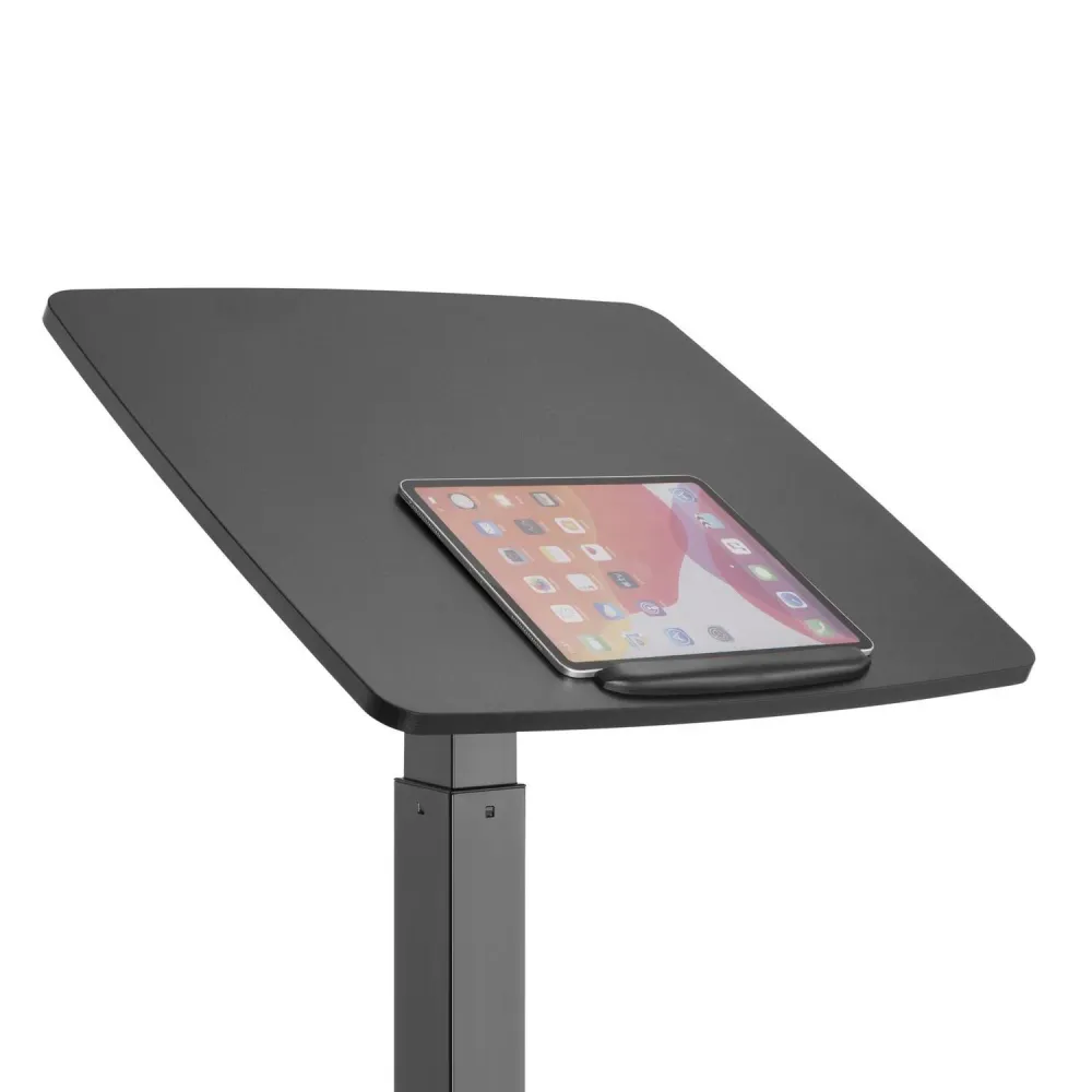 Table d'ordinateur léger et mobile réglable en hauteur avec roulettes Bureau assis-debout Réglable en hauteur jusqu'à max....
