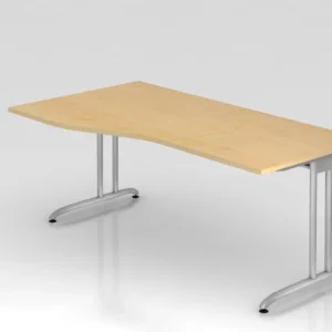 Bureau Hammerbacher pied C 180x100/80cm érable passe-câbles horizontal hauteur de travail 72 cm VBS18/3/S choisir à bas pr...