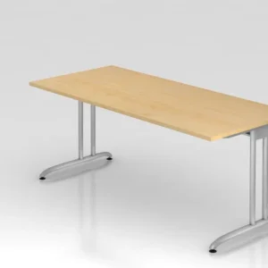Bureau Hammerbacher pied C 180x80cm érable chemin de câbles horizontal hauteur de travail 72 cm VBS19/3/S magasiner à bas...
